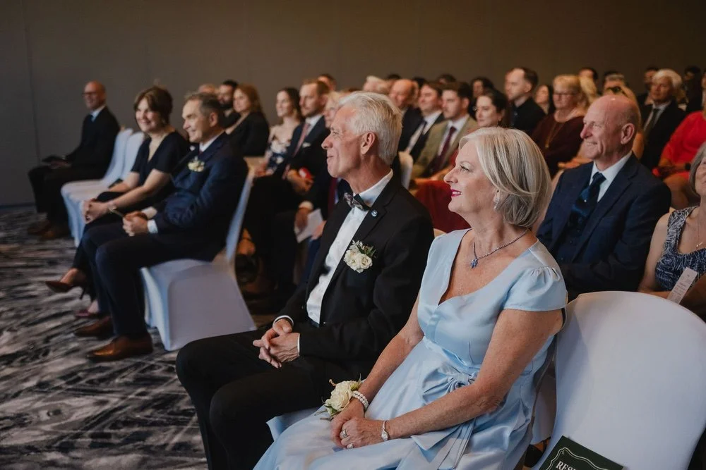 Photo from a wedding ceremony at the National Arts Centre in Ottawa