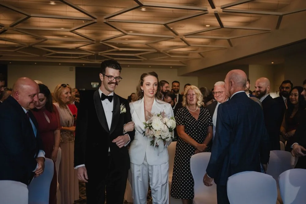Photo from a wedding ceremony at the National Arts Centre in Ottawa