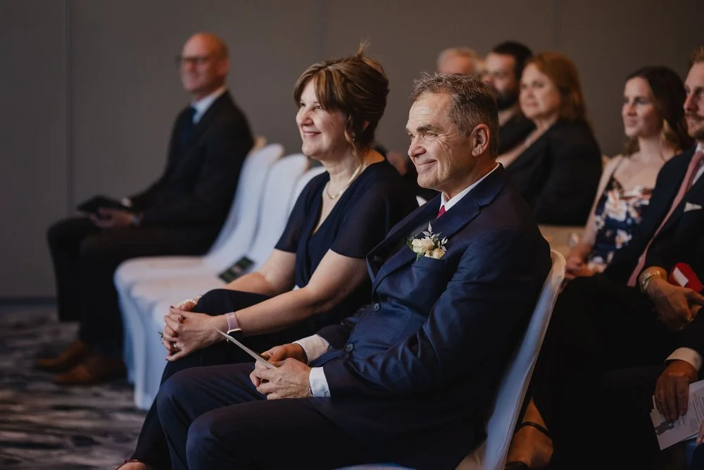 Photo from a wedding ceremony at the National Arts Centre in Ottawa