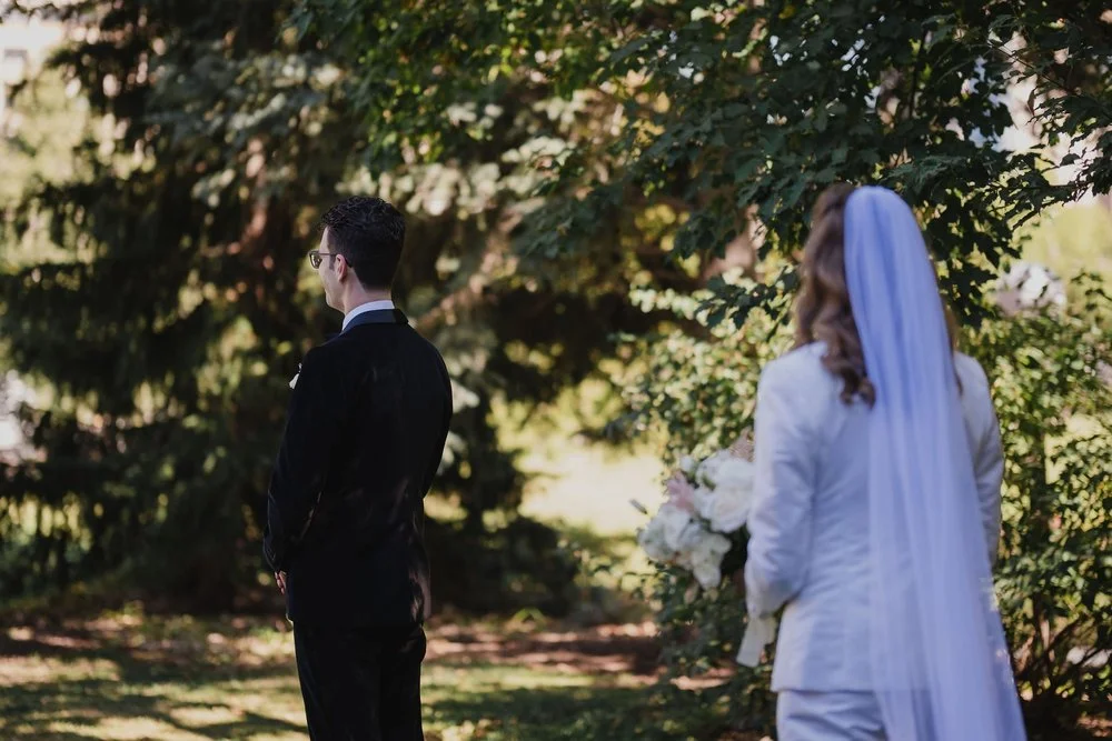 first look photo at an Ottawa wedding