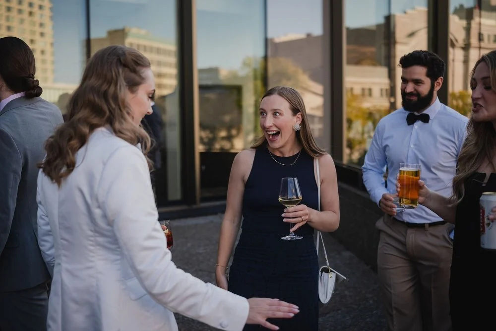 cocktail hour at a NAC wedding reception