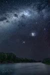 Gary Hart Photography: Milky Way and Magellanic Clouds, Waiau River, New Zealand