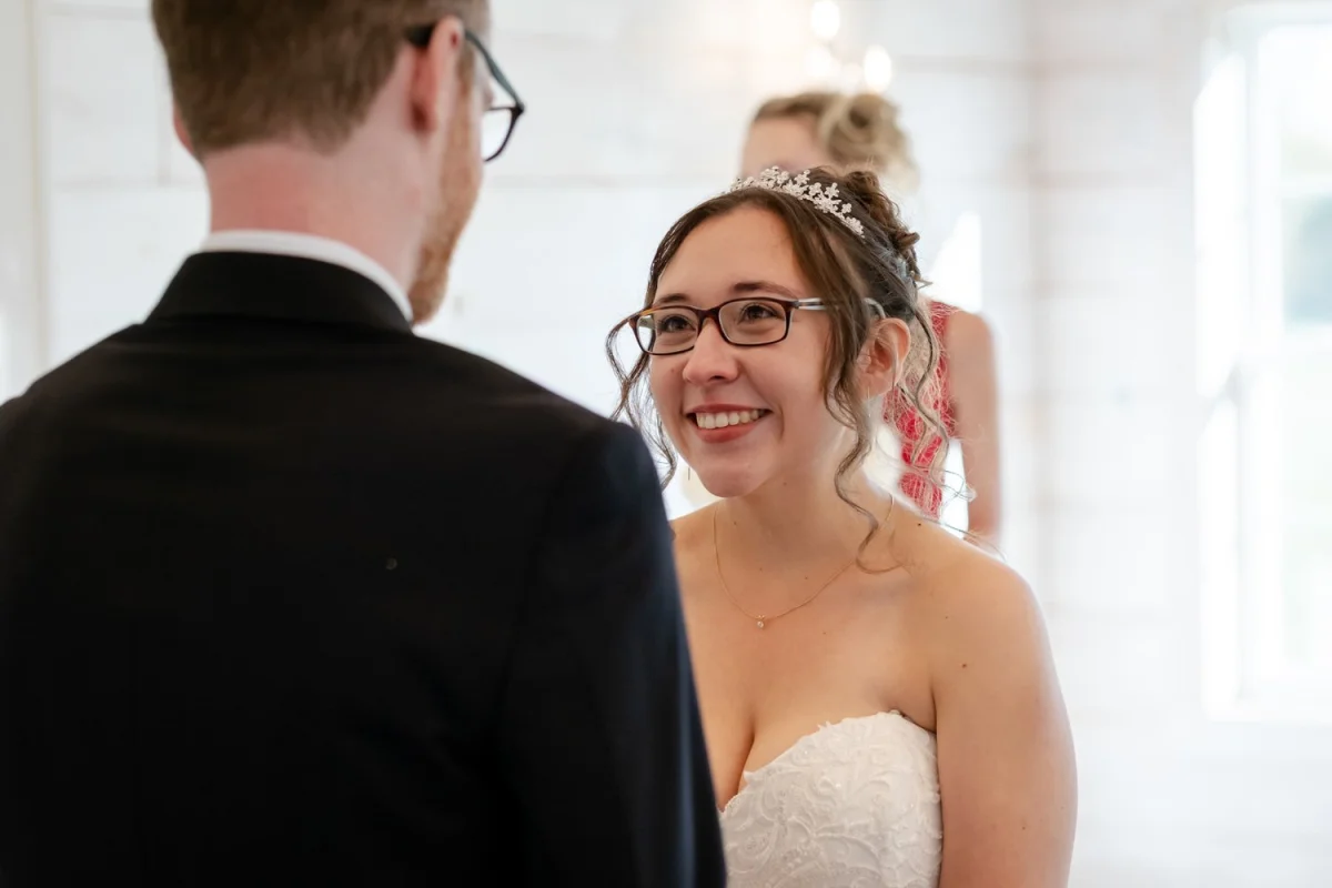 photos from a wedding in the ceremony house at stonefields estate