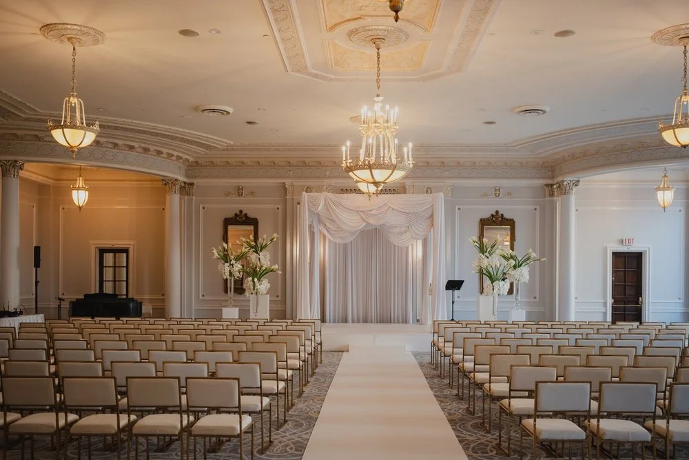 wedding ceremony detail shot in the drawing room at the chateau laurier
