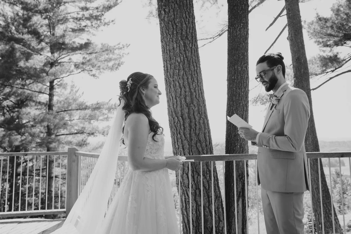 photo from a private vow reading at le belvedere