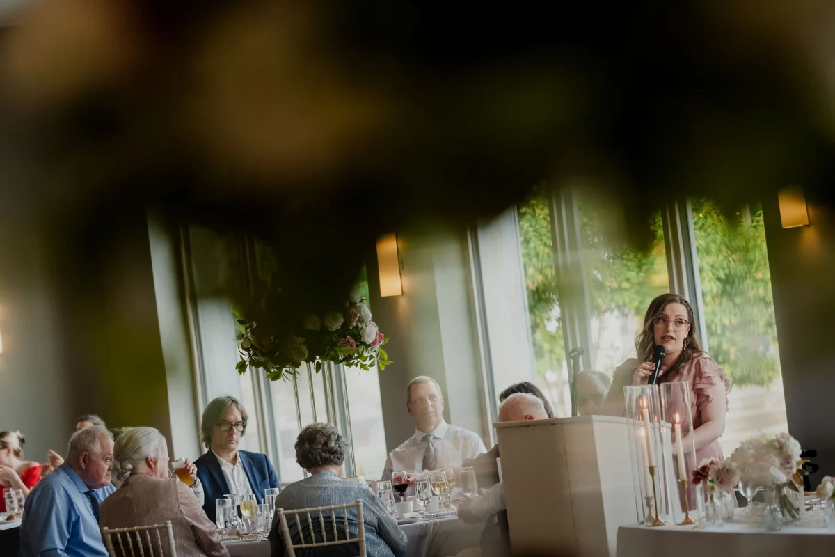 wedding speech photo at le belvedere
