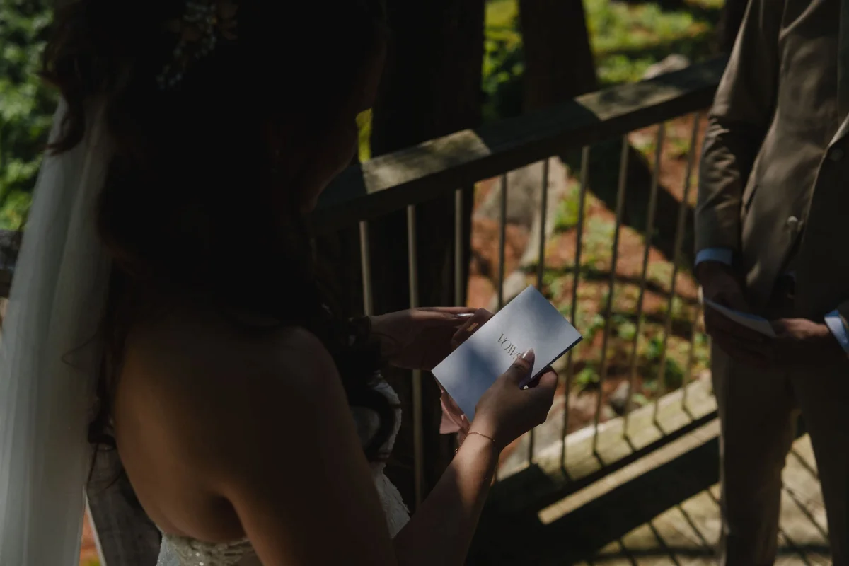 photo from a private vow reading at le belvedere