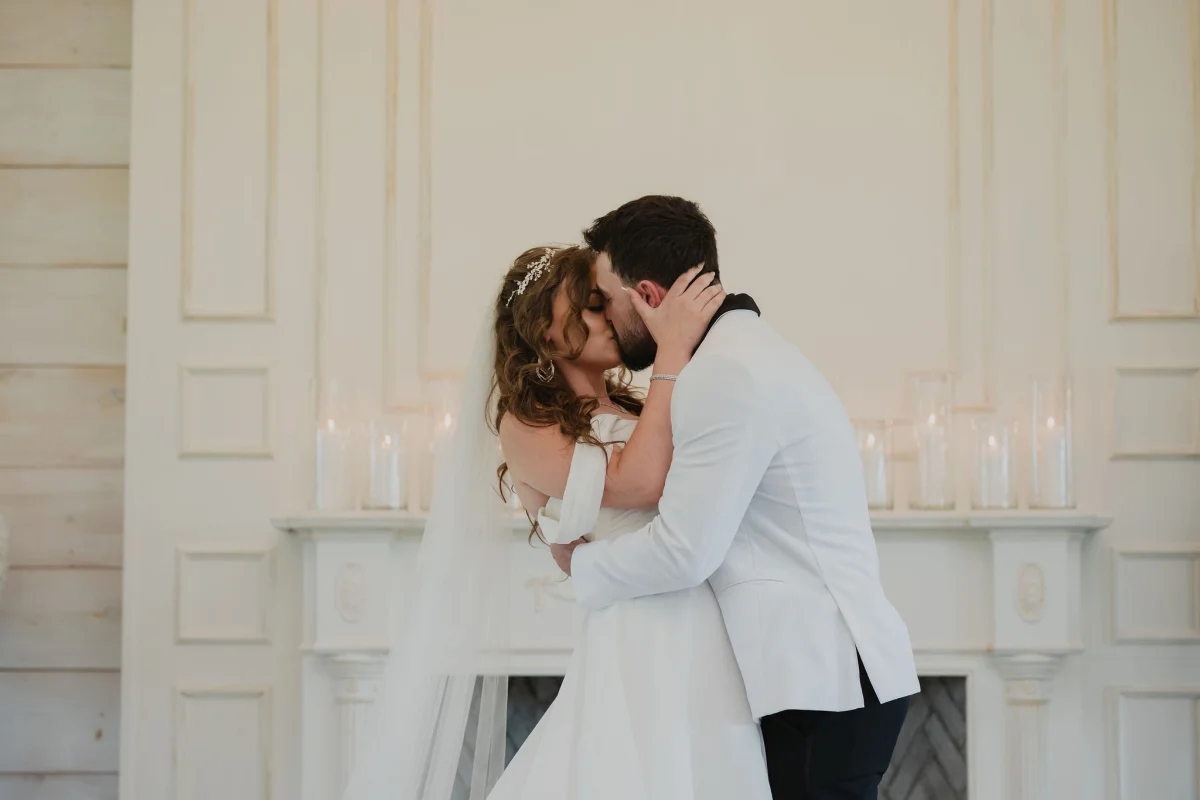 wedding ceremony inside the stonefields estate ceremony house