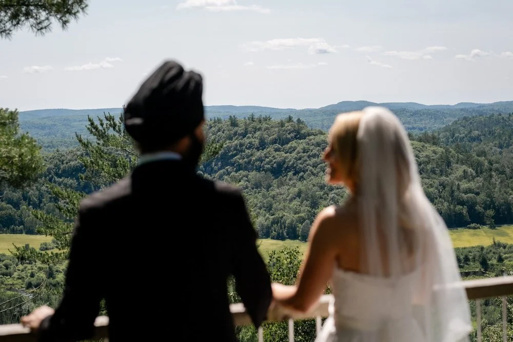 Photos of a bride and groom at their le belvedere wedding