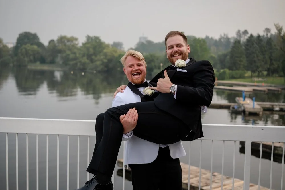 wedding party photo at Lago