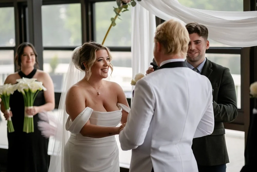 Wedding ceremony photo at Lago in ottawa in the vista room