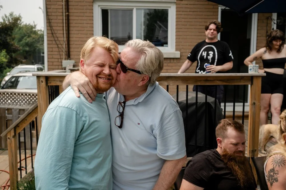 a funny moment between a groom and his dad
