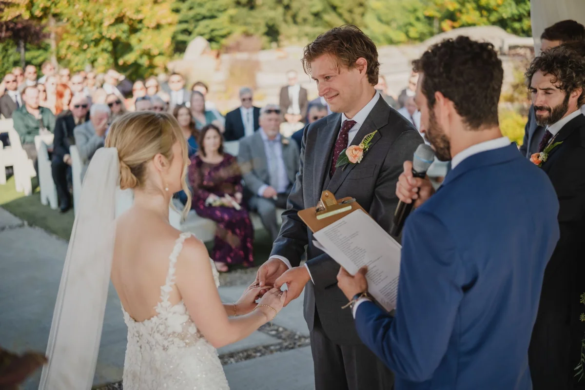 candid photographs from a wedding ceremony at le belvedere