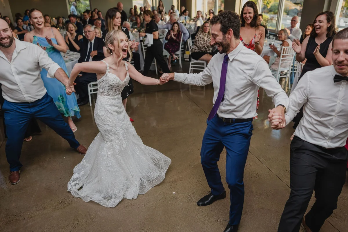 grand entrance and hora at a le belvedere wedding