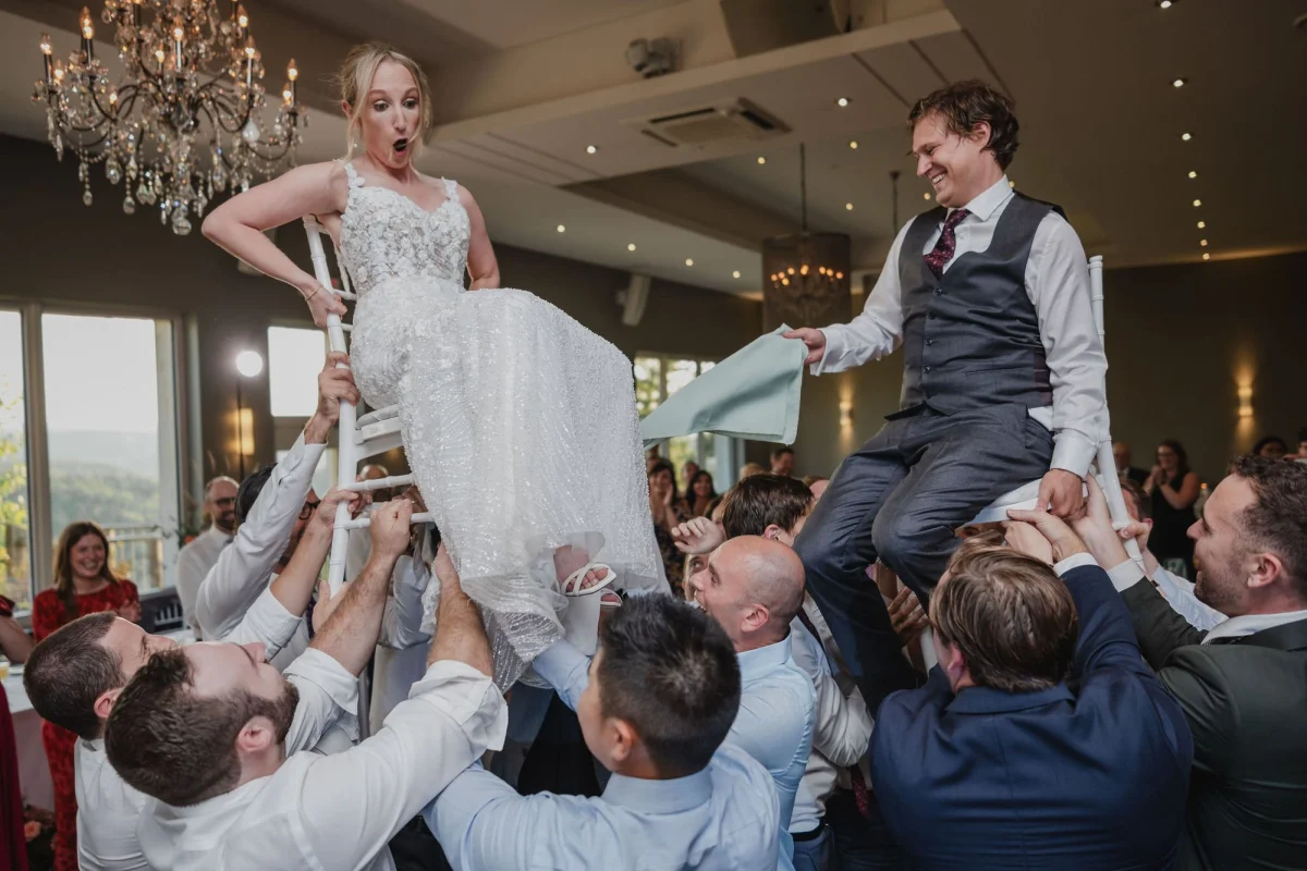 grand entrance and hora at a le belvedere wedding