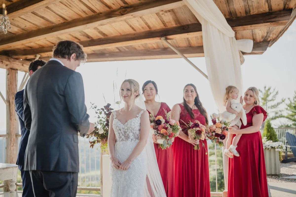 candid photographs from a wedding ceremony at le belvedere