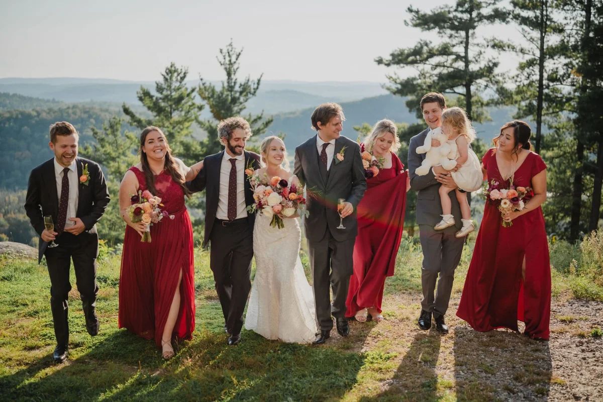 wedding party photography at le belvedere