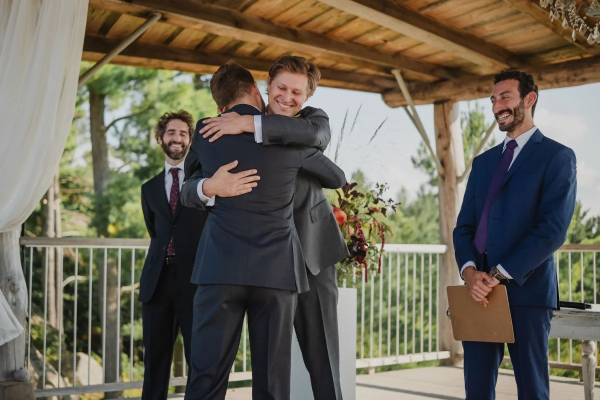 wedding ceremony at le belvedere
