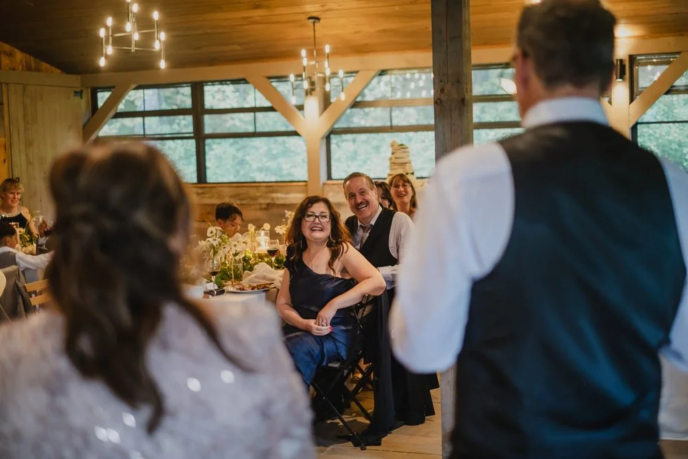 wedding reception photograph at Adelina barn