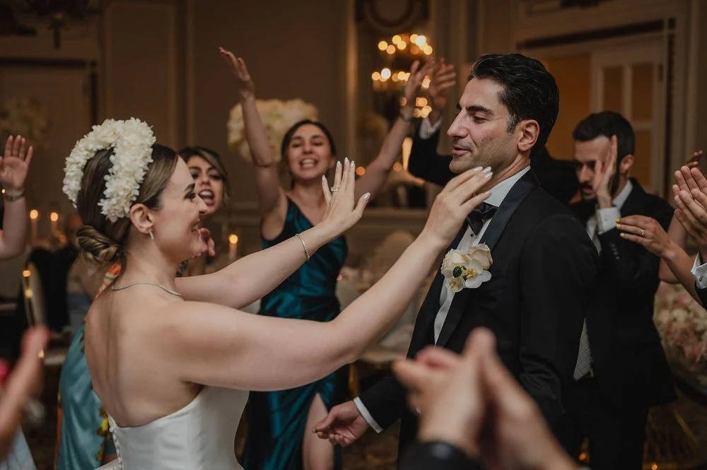 dancing photograph at a persian wedding at the chateau laurier