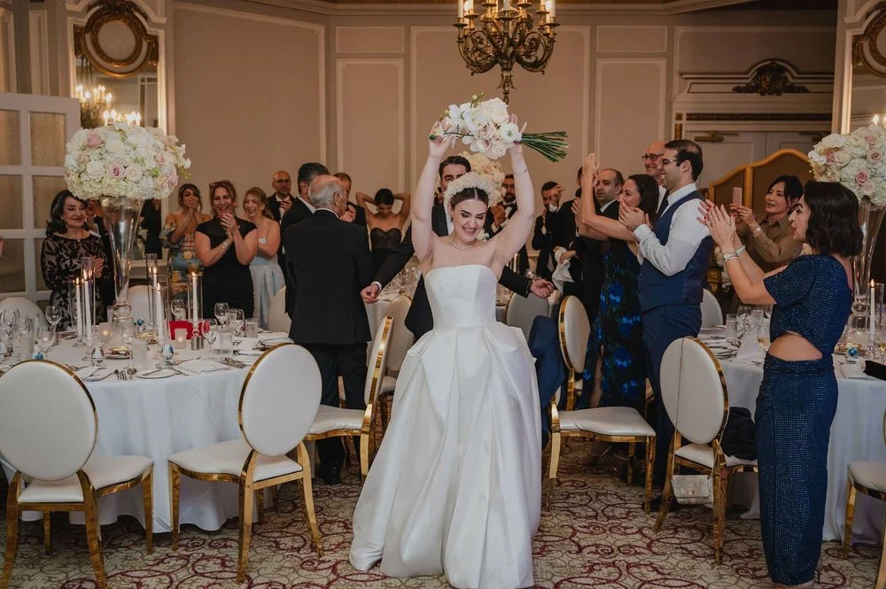 grand entrance at a chateau laurier wedding