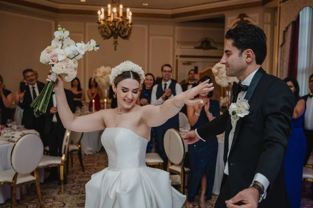 grand entrance at a chateau laurier wedding