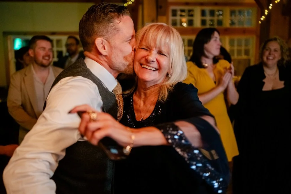 dance party photos at a wedding reception at temples sugar bush