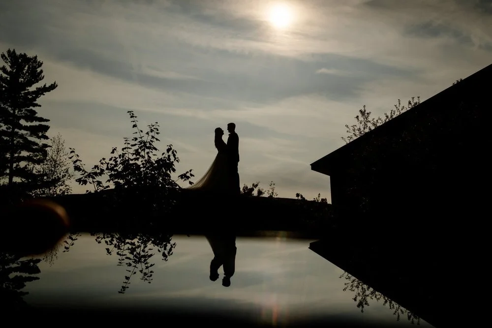 silhouette wedding photograph at le belvedere