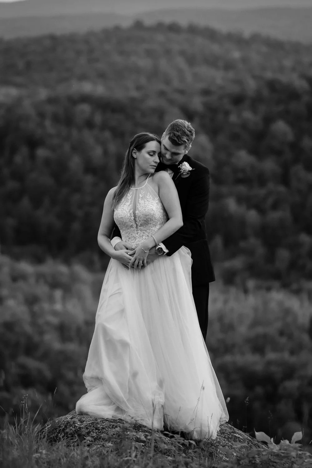 sunset wedding photograph at le belvedere