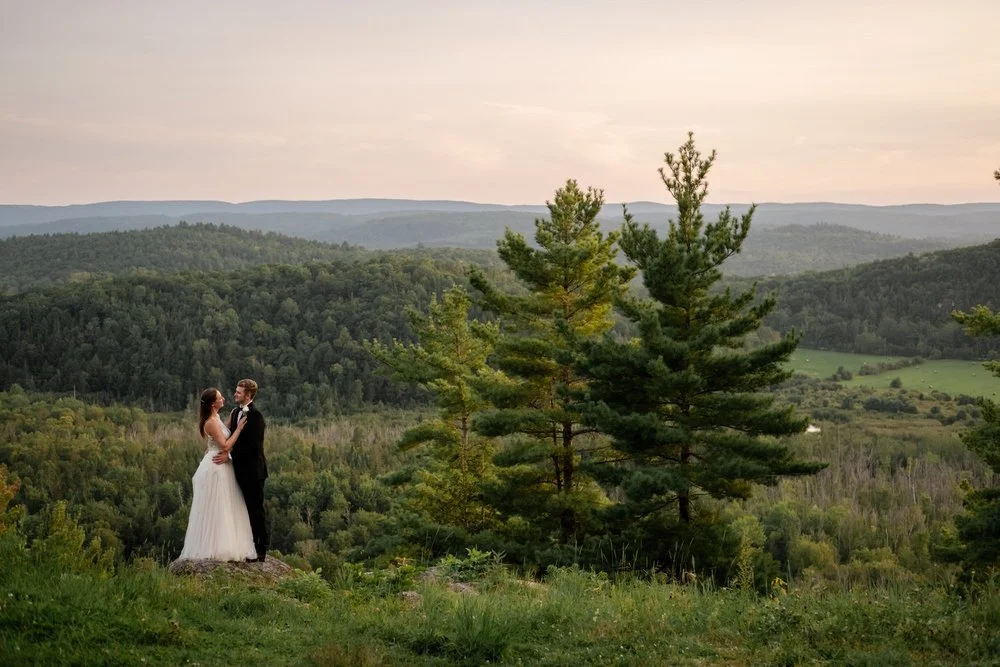 sunset wedding photograph at le belvedere
