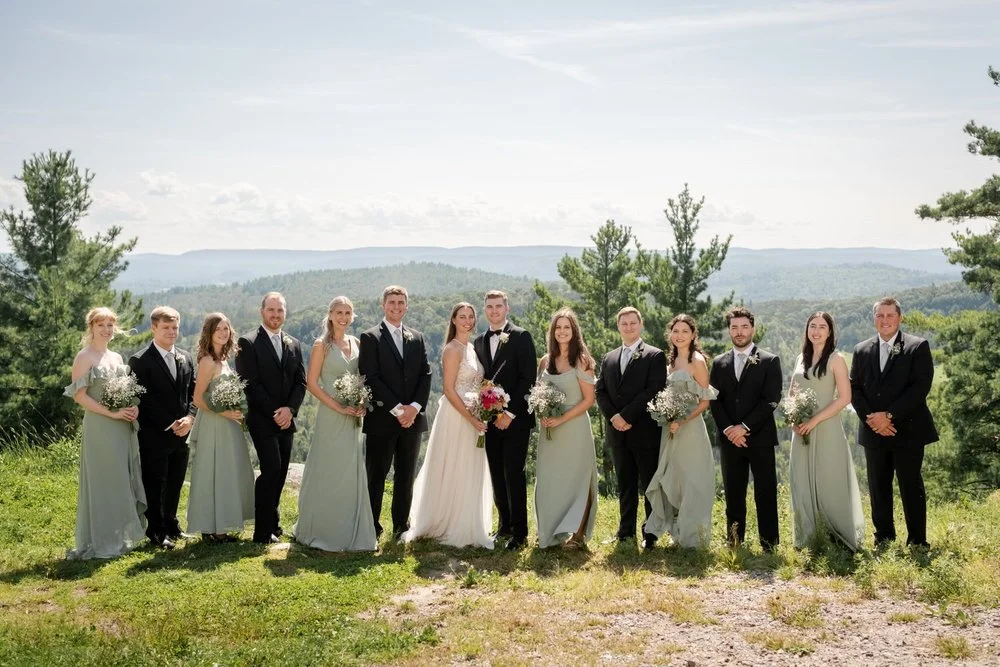 wedding party photograph at le belvedere