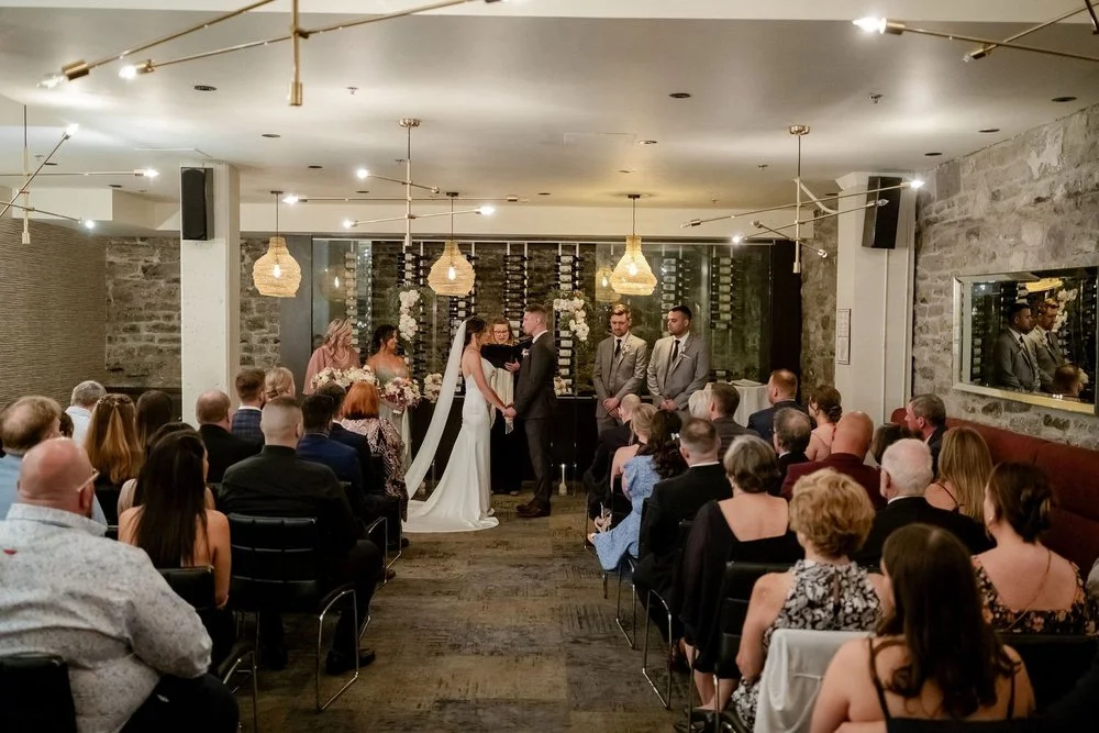 wedding ceremony photograph at the side door restaurant in ottawa
