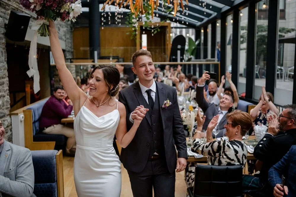 wedding reception photograph at the side door restaurant in ottawa