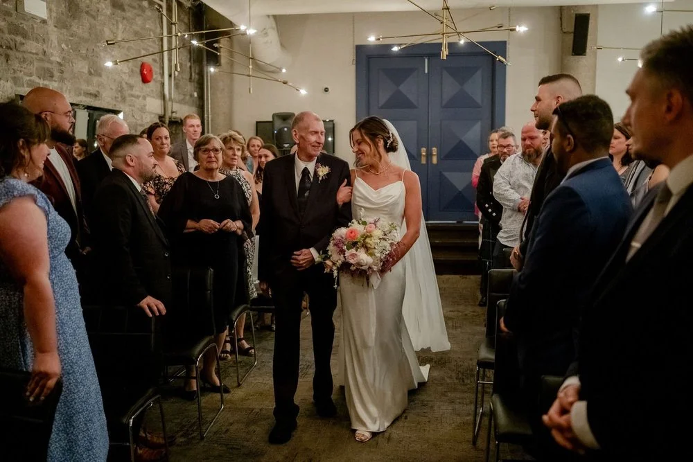 wedding ceremony photograph at the side door restaurant in ottawa