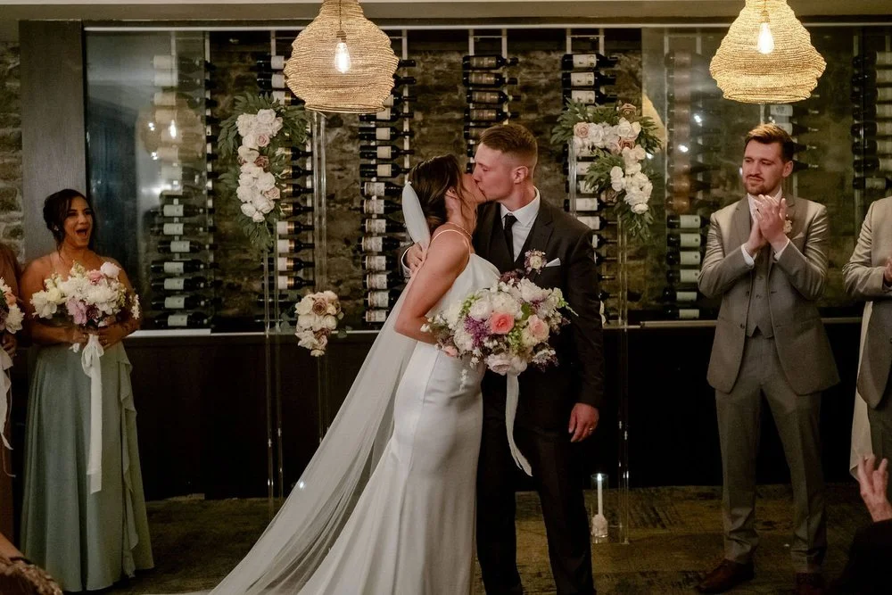 First kiss photograph at Sidedoor in Ottawa
