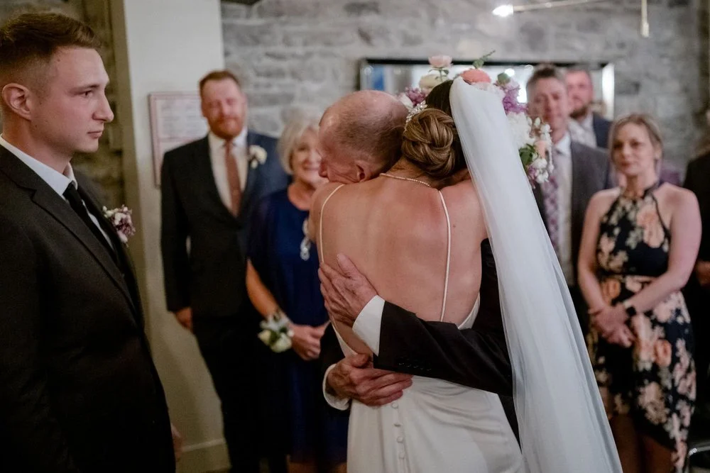 wedding ceremony photograph at the side door restaurant in ottawa