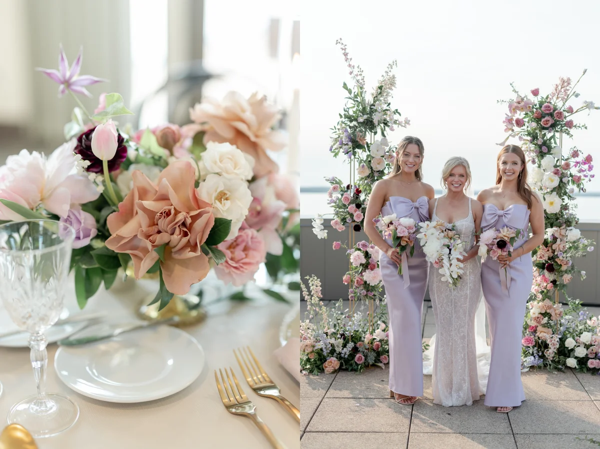 purple-bow-bridesmaid-dresses